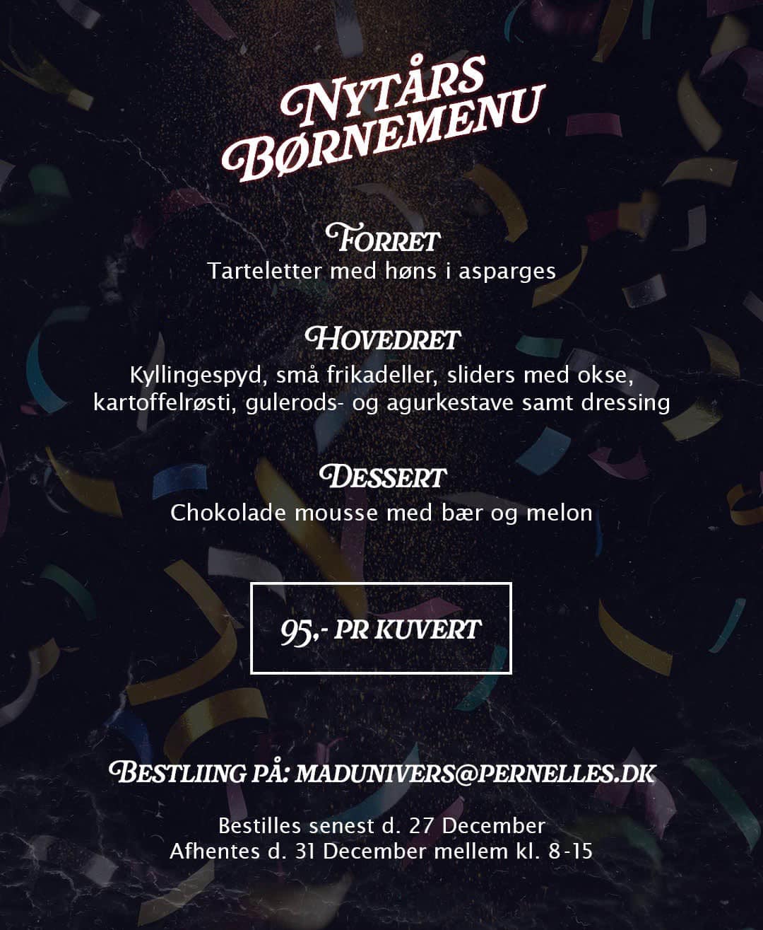 nytårs børnemenu